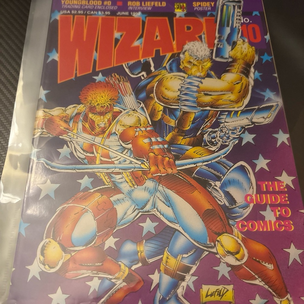 Marvel Wizard Comic Cover - Red,‎ Blue, Yellow